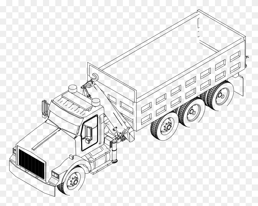 2400x1878 Line Drawing Of Truck, Gray, World Of Warcraft HD PNG Download