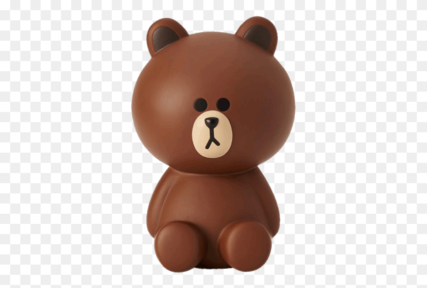 325x506 Line Friends Brown Coin Bank, Toy, Security, Figurine HD PNG Download