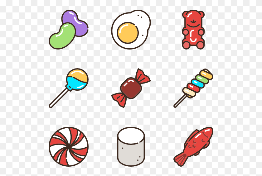 529x505 Linear Candies And Sweets Candy Vector, Pin, Food, Lollipop HD PNG Download