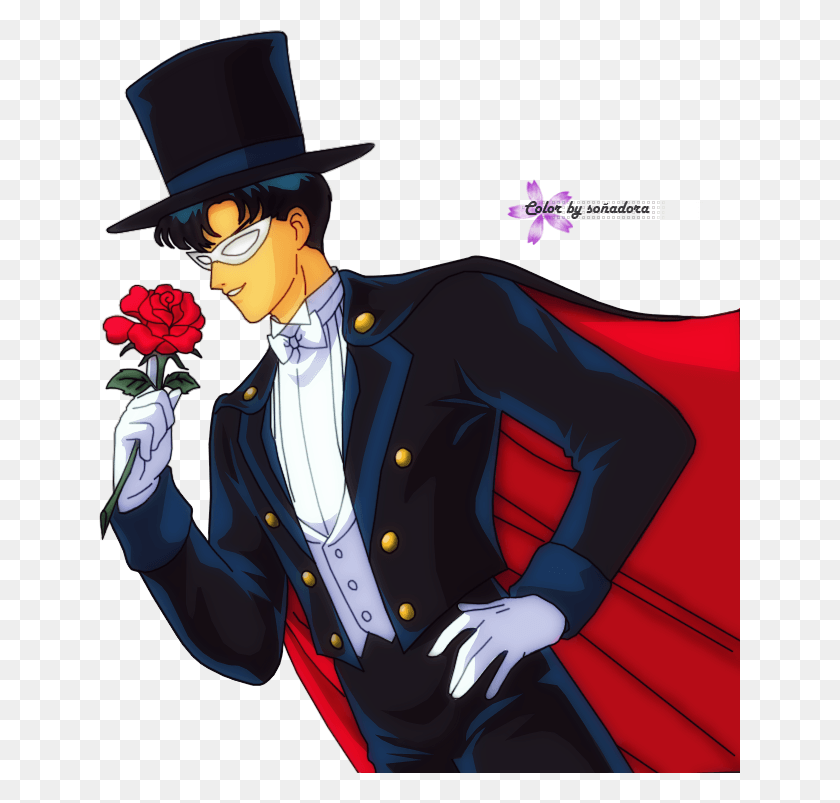 641x743 Lineart Color Tuxedo Mask2 By Karenpa D5Kexre Sailor Moon New Style Guide, Intérprete, Persona, Humano Hd Png