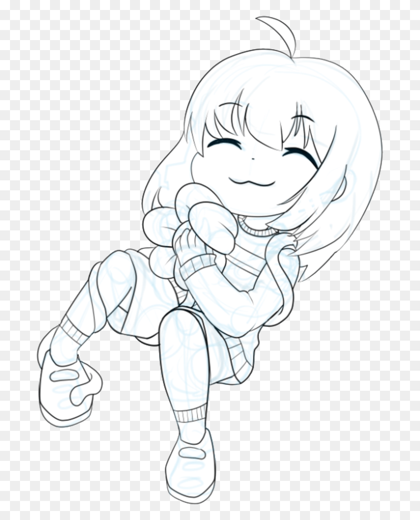 695x978 Lineart Flower Frisk Lineart Transparent, Person, Human HD PNG Download