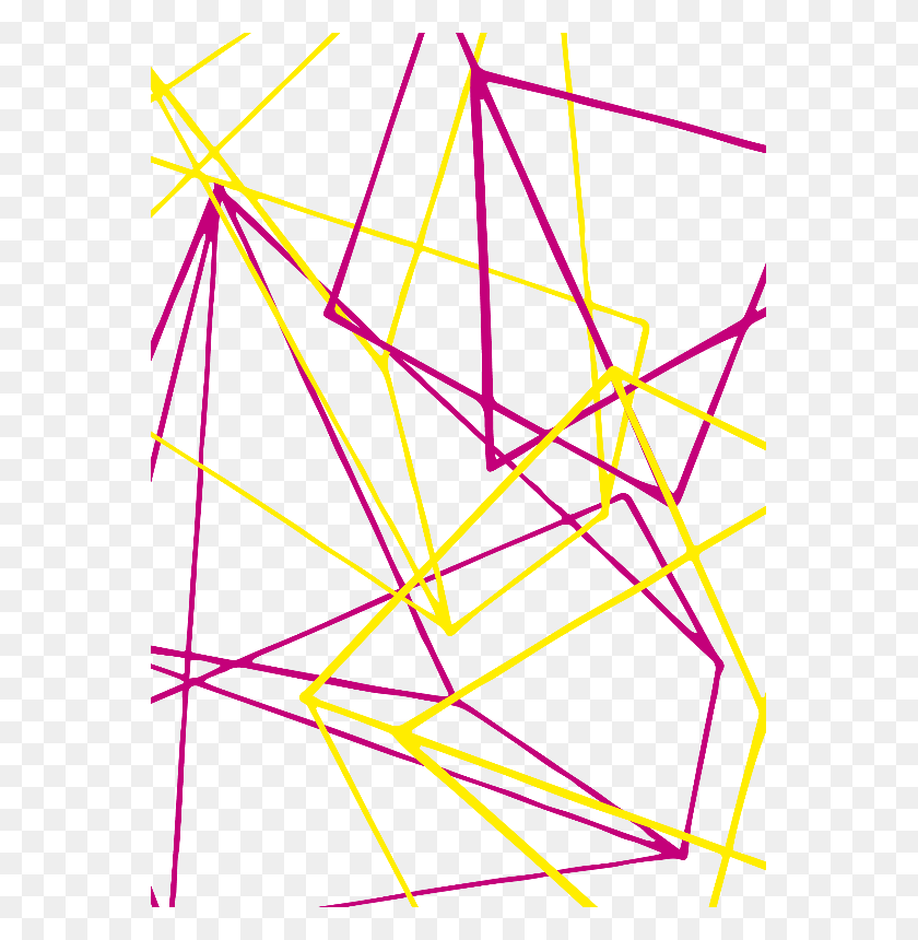 563x800 Линии Розовый Желтый Треугольник, Освещение, Свет, Лук Hd Png Скачать