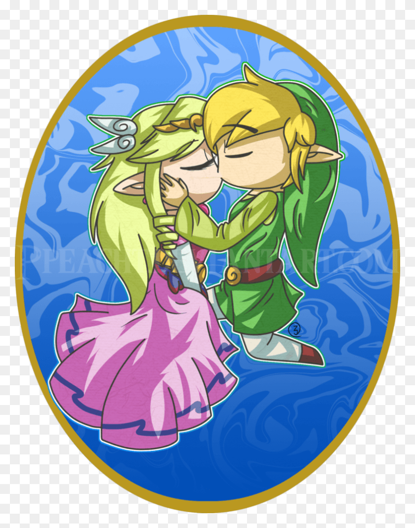 786x1017 Link And Zelda Images Toon Link And Toon Zelda Kiss, Water, Outdoors HD PNG Download