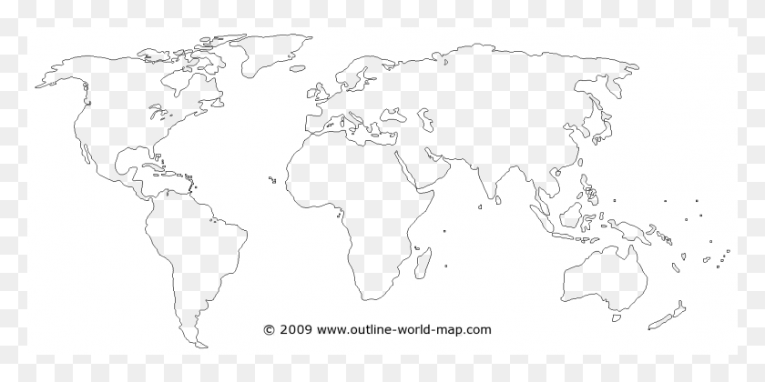 1357x628 Ссылка На Карту Большого Мира B7A Контур Карты Мира Черный, Карта, Диаграмма, Атлас Hd Png Скачать
