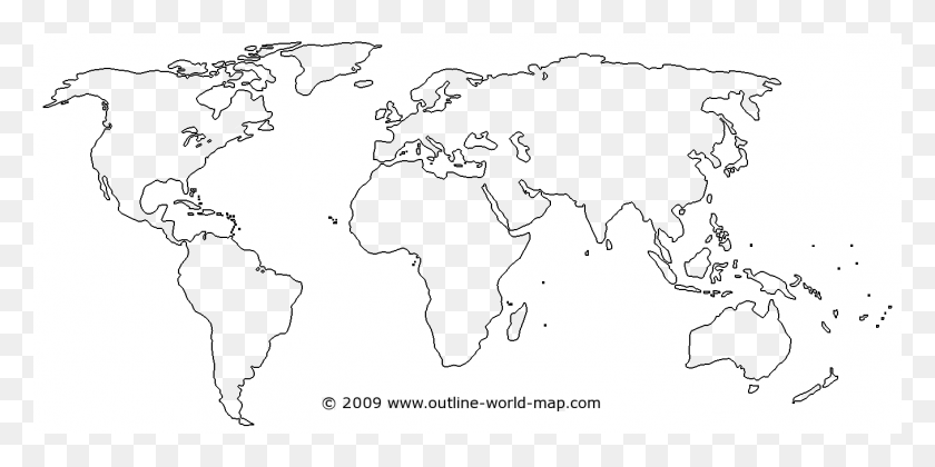 1357x628 Descargar Png Link To The Big World Map B7B Contorno Del Mapa Mundial Negro, Mapa, Diagrama, Atlas Hd Png