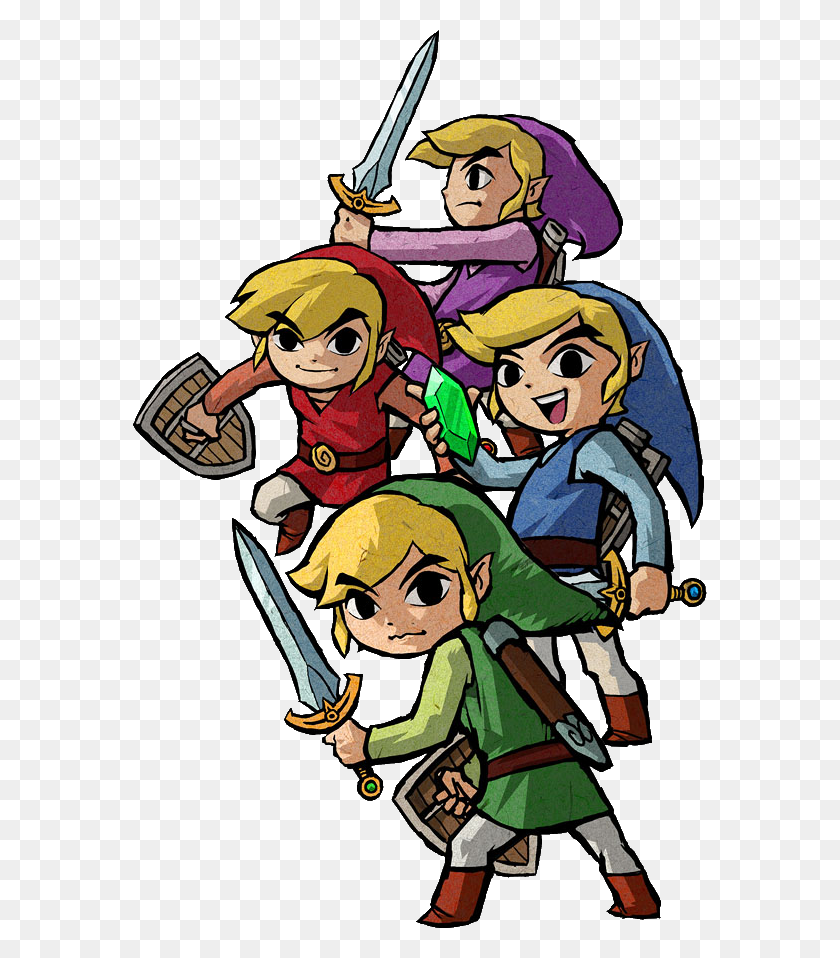 574x898 Descargar Png Link Toon Toonlink Zelda Thelegendofzelda Link Zelda Four Swords, Comics, Libro, Persona Hd Png