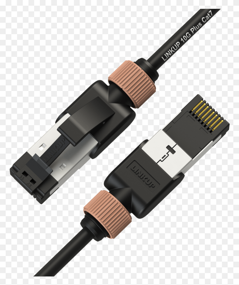 795x961 Linkup Сертифицированный Fluke Кабель Ethernet Cat7 2 Фута Сетевые Кабели, Адаптер, Вилка Hd Png Скачать