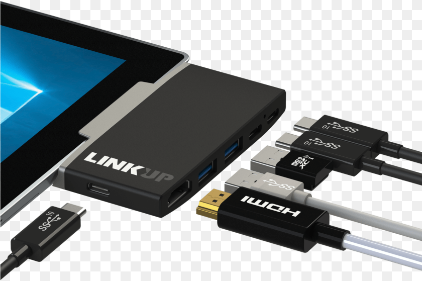 Linkup Surface Go Usb C Premium Docking Station Surface Go Hdmi Port, Adapter, Electronics, Computer Hardware, Hardware Clipart PNG