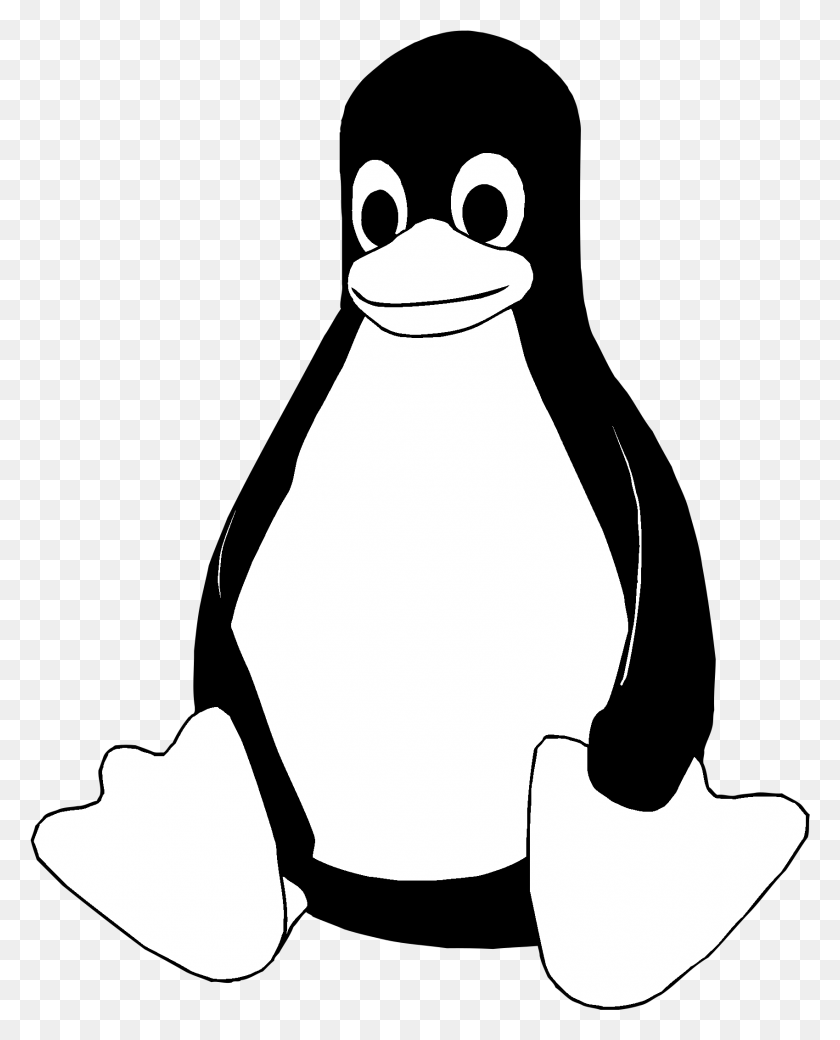 1699x2135 Логотип Linux Tux Черно-Белый Логотип Linux Белый, Трафарет, Снеговик, Зима Hd Png Скачать