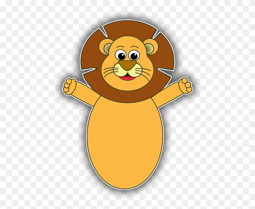 497x629 Lion Cartoon, Animal, Mammal, Rodent HD PNG Download