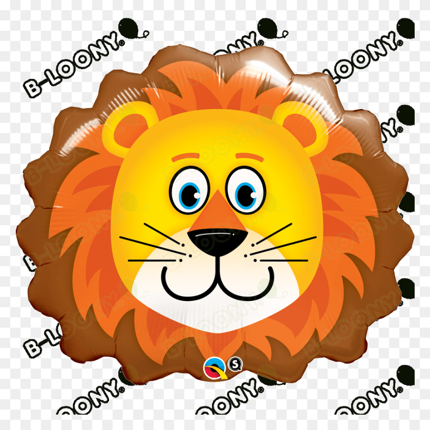 861x861 Lion Face Foil Helium Balloon Foil Lion, Mammal, Animal, Birthday Cake HD PNG Download