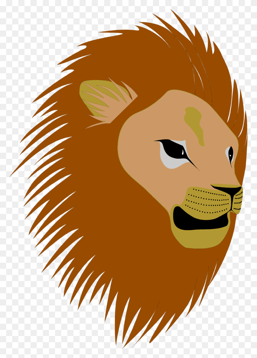 958x1366 Иллюстрация Головы Льва Без Фона, Дикая Природа, Животное, Млекопитающее Png Скачать