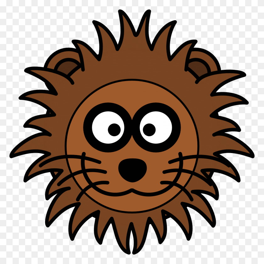 1280x1280 Lion Head Clip Art Lion Cartoon Head, Face, Outdoors, Nature HD PNG Download