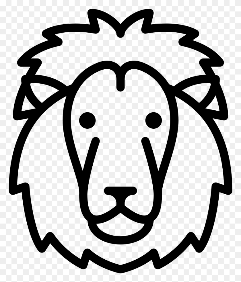828x981 Lion Head Comments Icon, Stencil, Dynamite, Bomb HD PNG Download