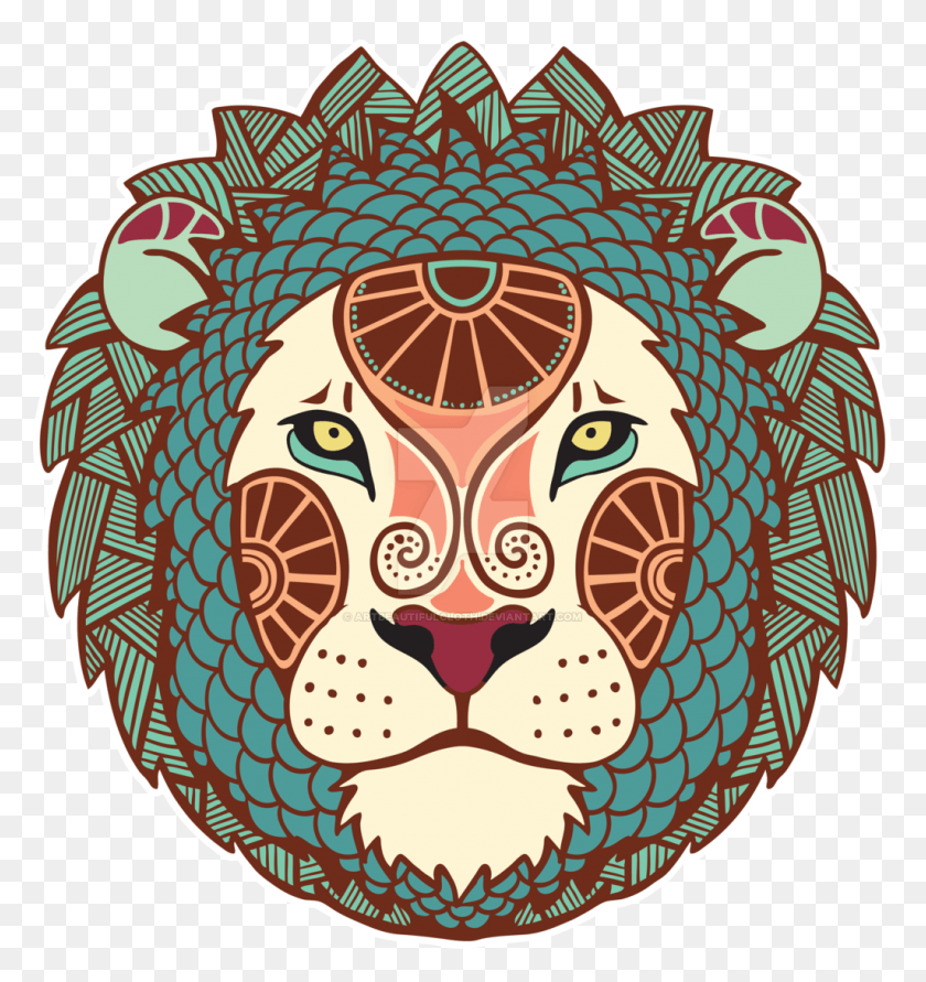 1024x1091 Lion Head Transparent Image Lion Head Art, Pattern, Bird HD PNG Download