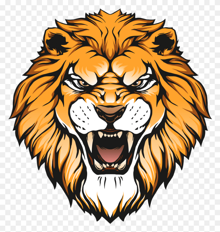 860x909 Lion Lion Logo Vector, Mamíferos, Animales, La Vida Silvestre Hd Png