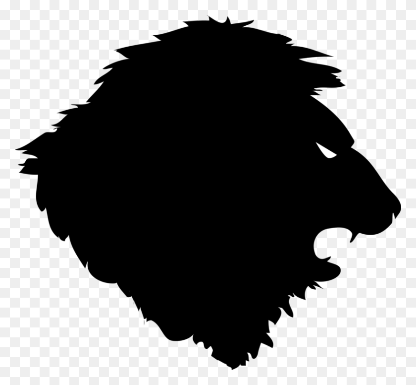 817x750 Lion Roar Animal Canidae Silhouette Lion Roaring Silhouette Logo, Nature, Outdoors, Astronomy HD PNG Download