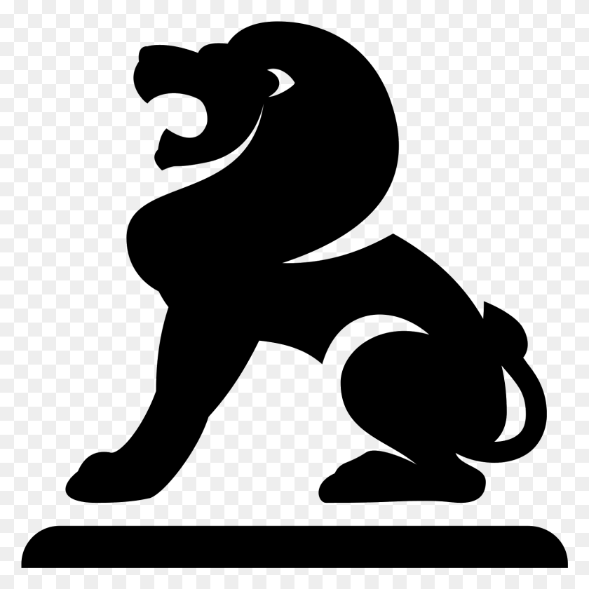 1577x1577 Lion Statue Icon Lion Icon, Gray, World Of Warcraft HD PNG Download