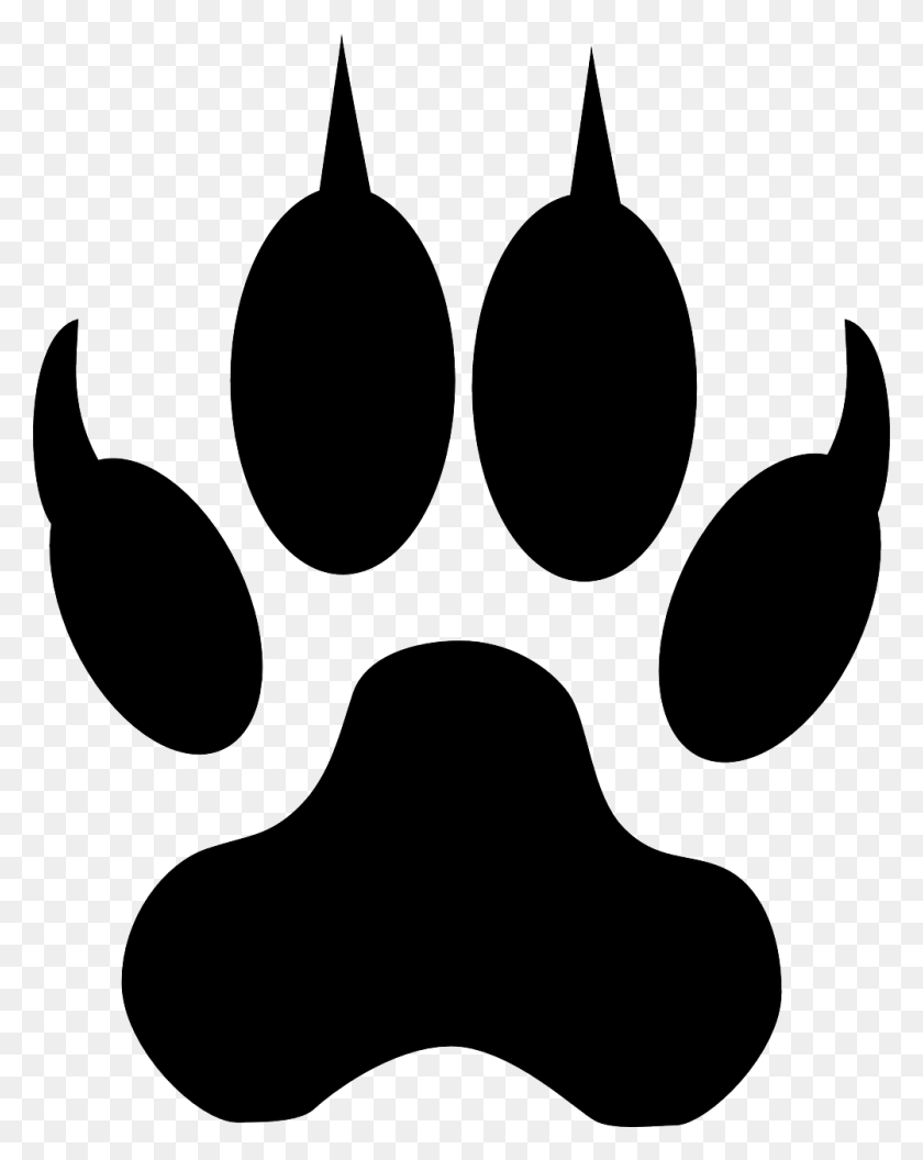 1002x1280 Lion Tiger Dog Cat Paw Wolf Footstep, Hook, Claw, Stencil HD PNG Download
