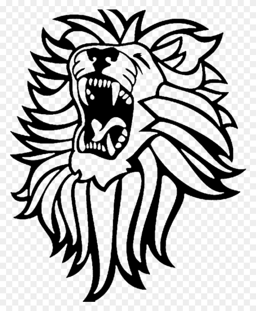 834x1025 Lioness Roar Roaring Lion Clipart, Stencil, Animal, Spider Web HD PNG Download