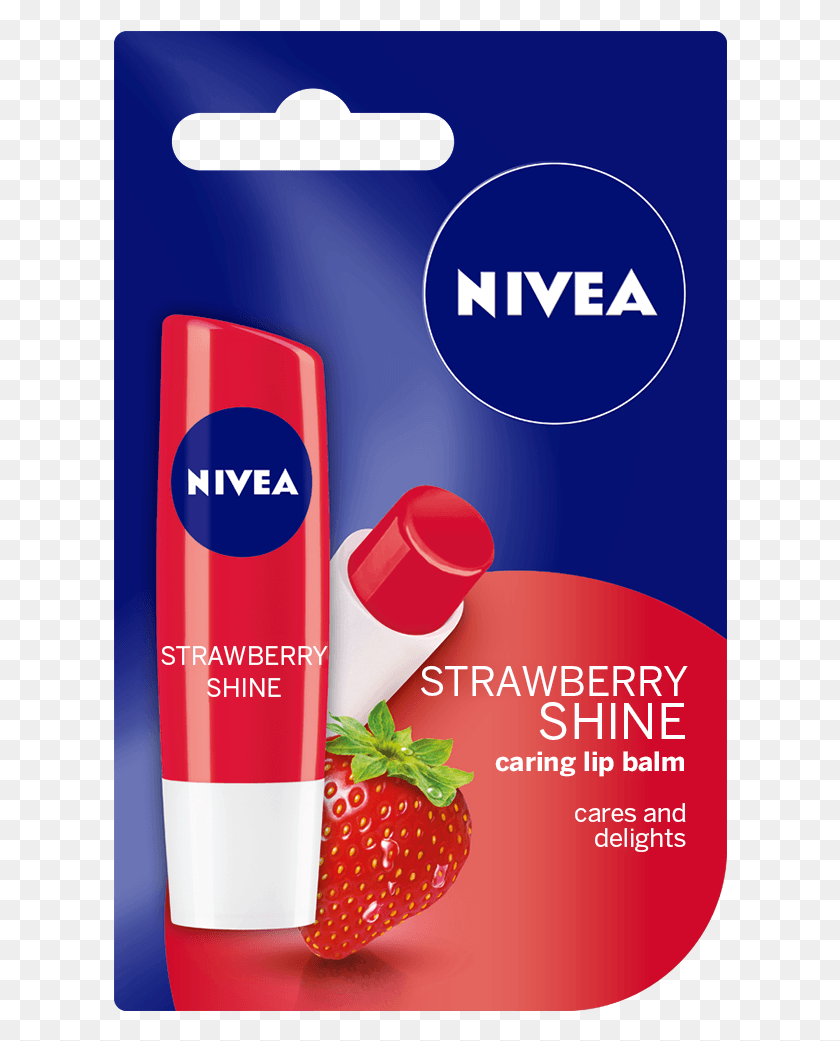 614x981 Lip Balm Nivea Strawberry, Bottle, Cosmetics, Label HD PNG Download