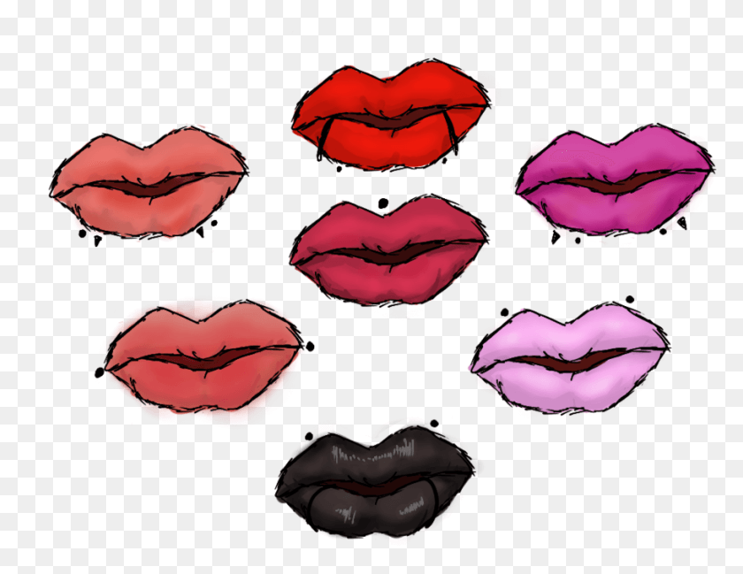 907x686 Lip Piercing, Mouth, Rose, Flower HD PNG Download