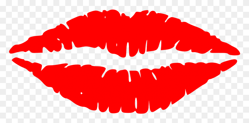 1281x584 Губы Поцелуй Принт Красное Изображение Любви Красные Губы Клипарт, Зубы, Рот, Губа Png Скачать