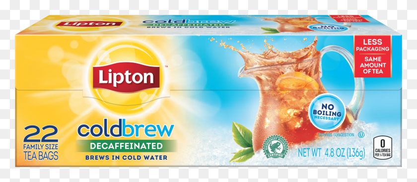 4565x1802 Lipton Cold Brew Tea HD PNG Download