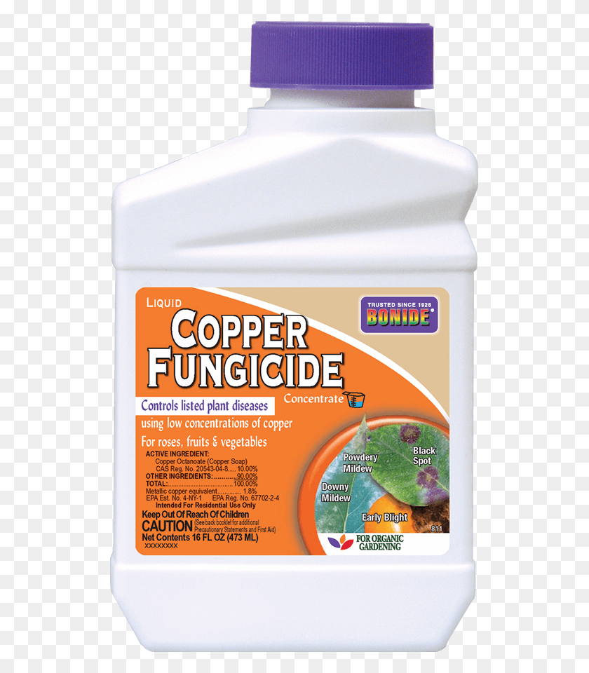525x900 Liquid Copper Will Kill Rust Fungi Halt The Growth Bonide Copper Fungicide Label, Bottle, Box, Plant HD PNG Download