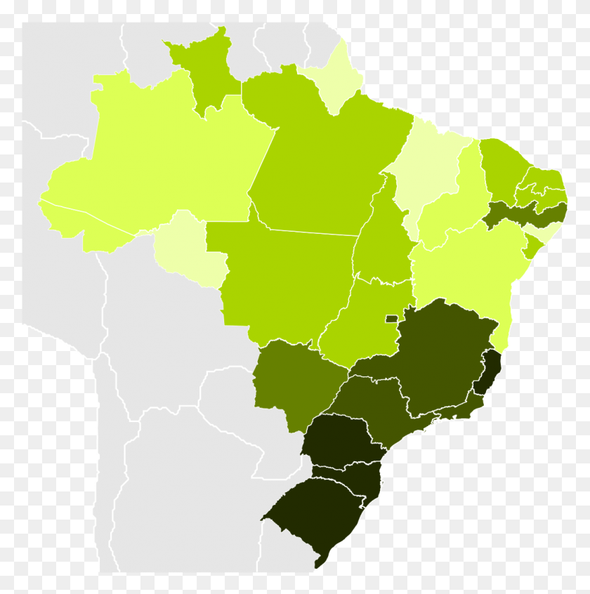 1044x1053 List Of Brazilian States By Infant Mortality Regions Of Brazil, Map, Diagram, Atlas HD PNG Download
