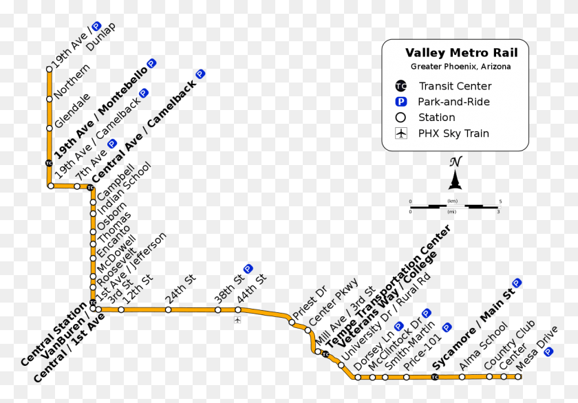 1201x811 List Of Valley Metro Rail Stations Valley Metro Rail Map Mesa, Text, Plot, Number HD PNG Download