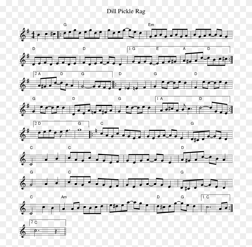 710x766 Listen To Dill Pickle Rag Green Day Violin Sheet Music, Document, Text HD PNG Download