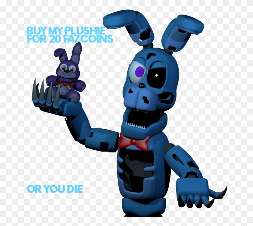 673x690 Listen To What Nightmare Bonnie Said Or It39s R Cartoon, Robot, Toy HD PNG Download