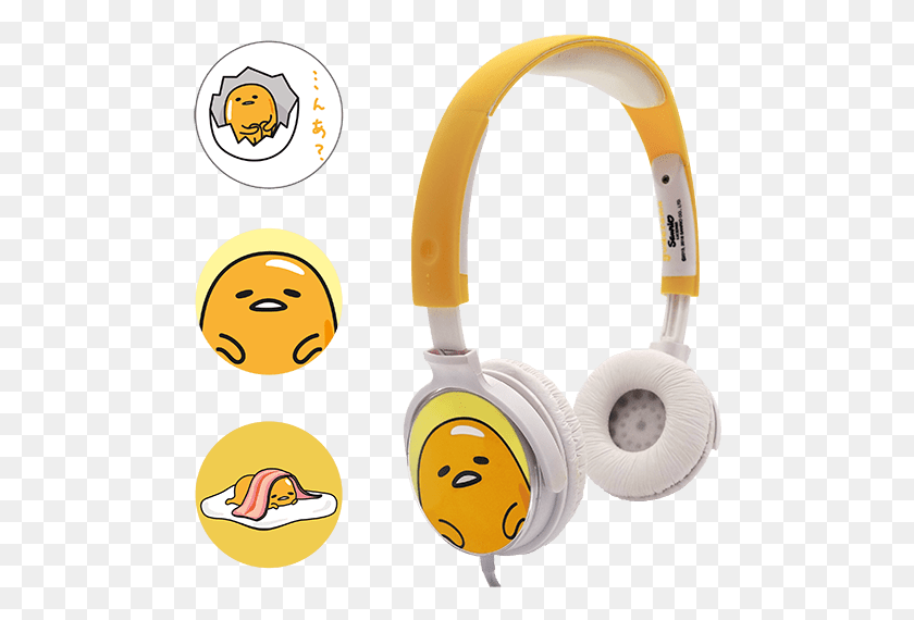 486x510 Listen To Your Favorite Music With Gudetama Headphones, Electronics, Headset HD PNG Download