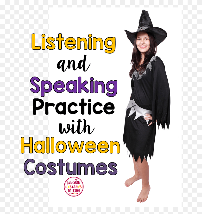 670x829 Listening And Speaking Practice With Halloween Costumes Costume Hat, Clothing, Apparel, Person HD PNG Download