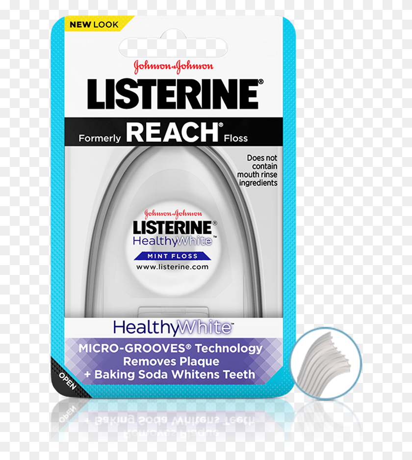 640x877 Listerine Healthy Whitetm Floss Listerine, Бутылка, Косметика Hd Png Скачать