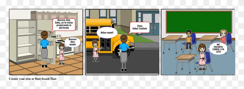 1146x367 Lita Lota Storyboard Cartoon, Person, Human, School Bus HD PNG Download