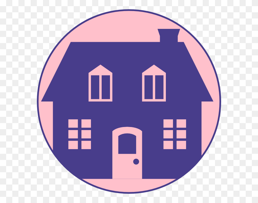 600x600 Little Blue House With Pink Background Svg Clip Arts House Clip Art, First Aid, Pac Man, Urban HD PNG Download