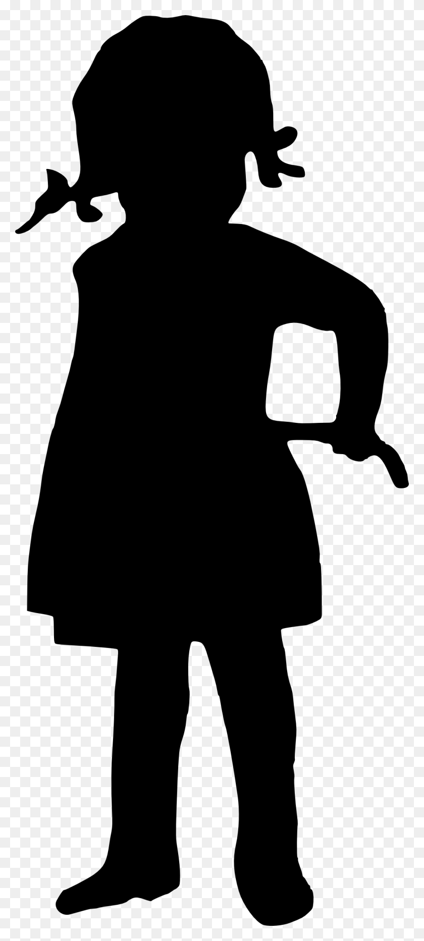 1094x2533 Little Girl Silhouette, Sleeve, Clothing HD PNG Download