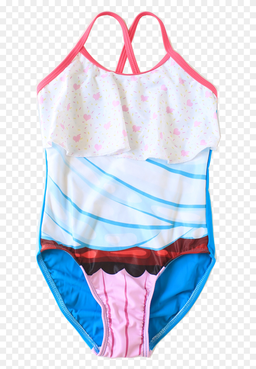 616x1150 Little Girls Swimsuit Cupcake Swimsuit Bottom, Clothing, Apparel, Diaper HD PNG Download