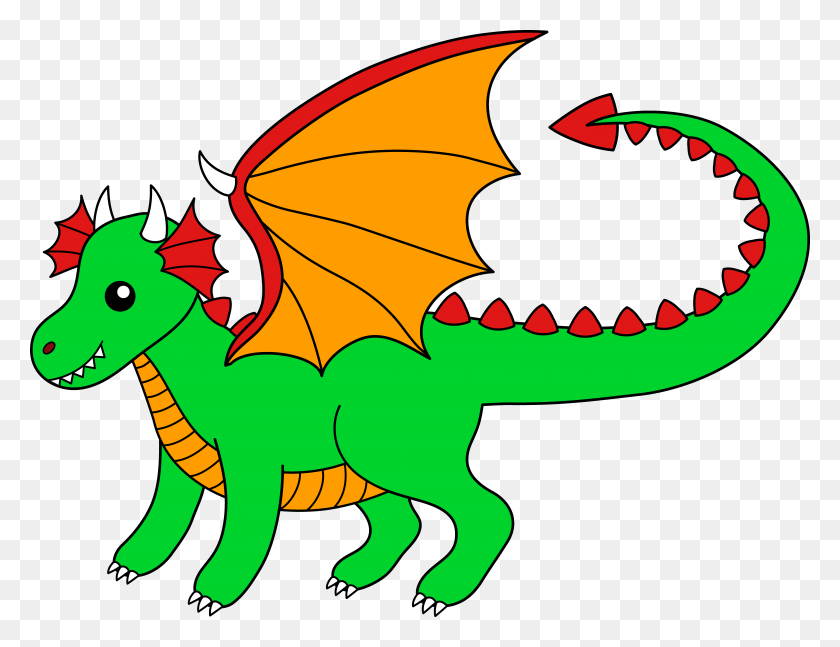 8480x6389 Little Green Dragon HD PNG Download