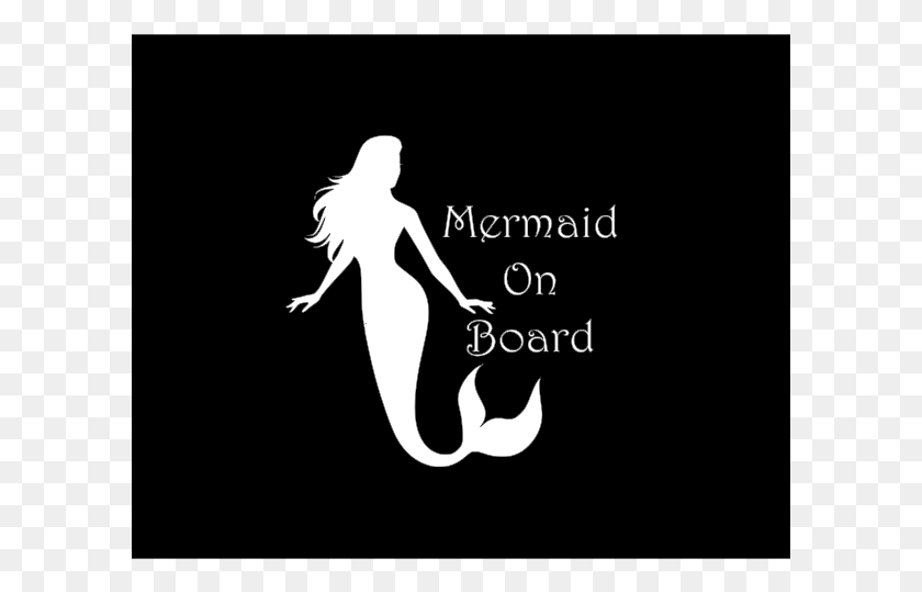 601x479 Little Mermaid Baby Sticker Decal Car Window Baby On Silhouette, Text, Person, Human HD PNG Download