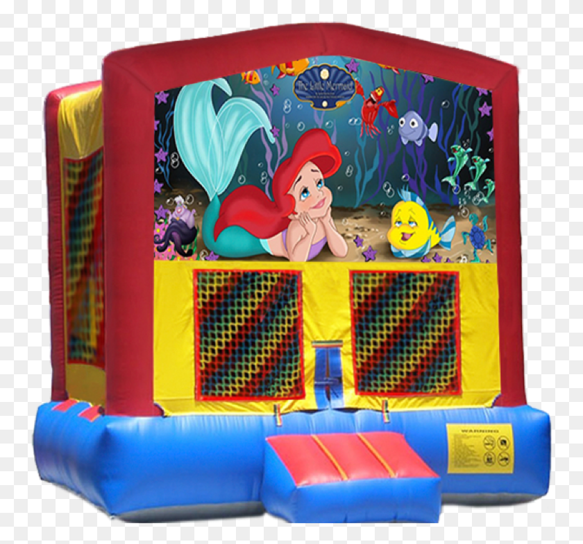 750x725 Little Mermaid Modular Bounce House Pokemon Bounce House, Inflatable, Indoor Play Area HD PNG Download