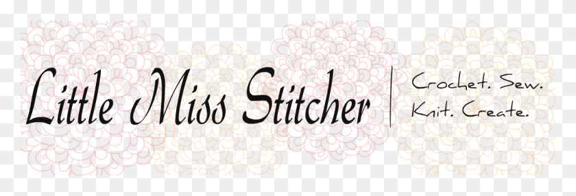1100x320 Little Miss Stitcher Calligraphy, Pattern, Fractal, Ornament HD PNG Download