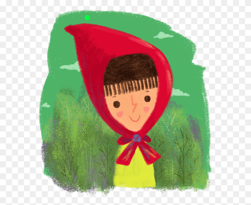 583x626 Little Red Riding Hood Child Art, Toy, Food HD PNG Download