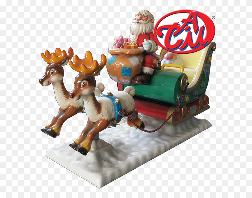600x600 Little Santa Claus Kiddie Rides Santa Claus, Figurine, Sweets, Food HD PNG Download