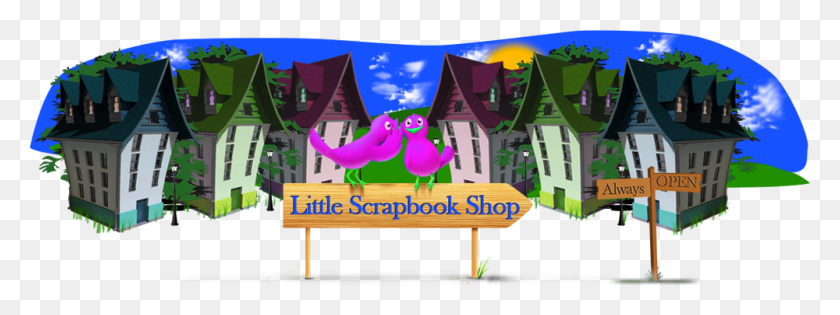 1000x328 Little Scrapbook Shop Illustration, Neighborhood, Urban, Building HD PNG Download