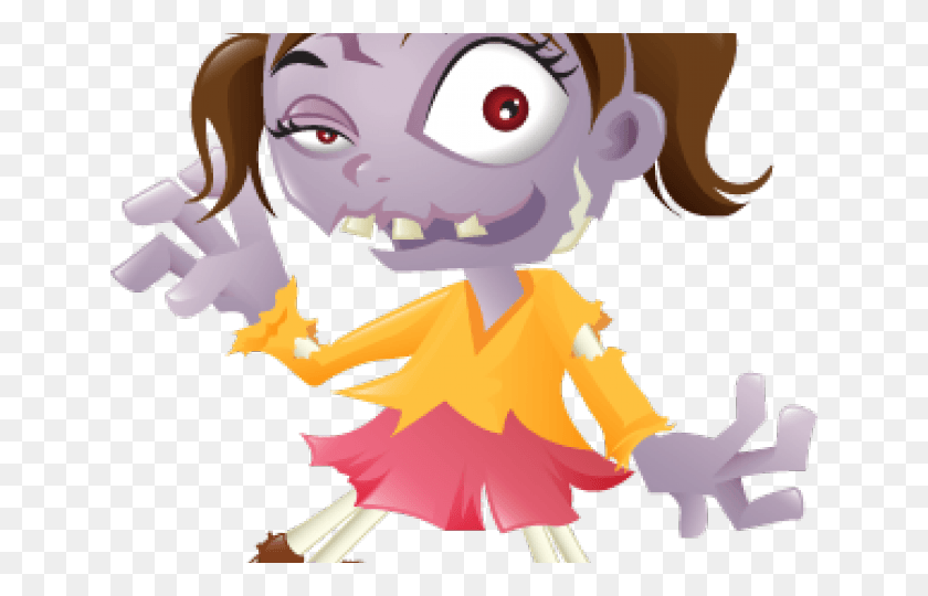 640x480 Little Zombie Girl Cartoon, Outdoors, Fire HD PNG Download