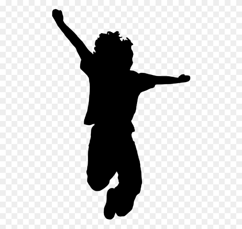 483x735 Littleboy Silhouette Jumping Freetoedit Kids Dance Silhouette, Gray, World Of Warcraft HD PNG Download