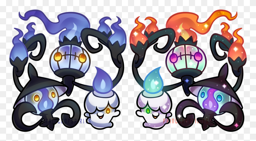 1254x651 Descargar Png / Litwick Lampent And Chandelure, Graphics, Tree Hd Png